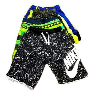 BUNDLE of 4 Boys shorts Nike Under Armor